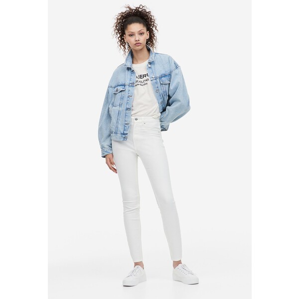 H&M Skinny High Jeans - 1025457026 Biały