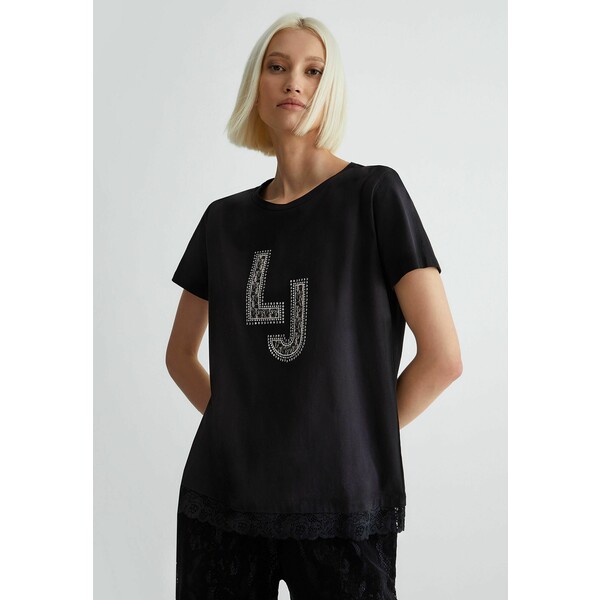 Liu Jo Jeans ECO-FRIENDLY T-shirt z nadrukiem L2521D0E6-Q11