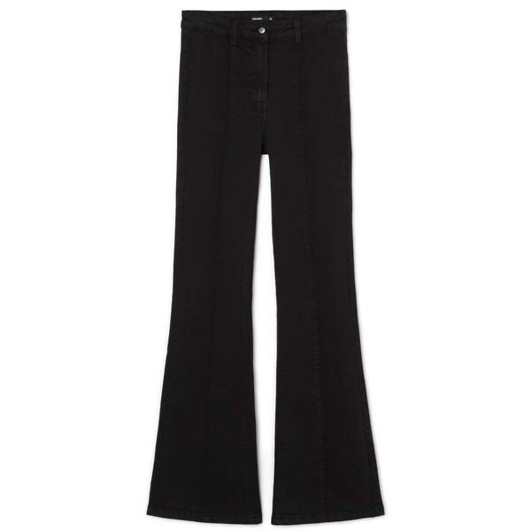 Cropp Czarne spodnie flare 0119Z-99X