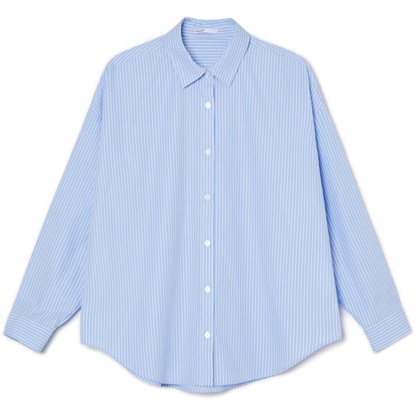 Cropp Niebiesko-biała koszula oversize 0506Z-55X