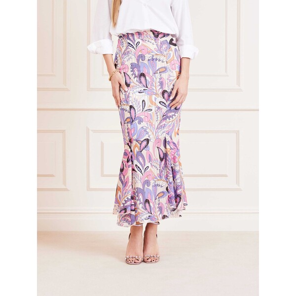 MARCIANO Długa spódnica Marciano z printem paisley z lureksu 4GGD187066A-P6BP