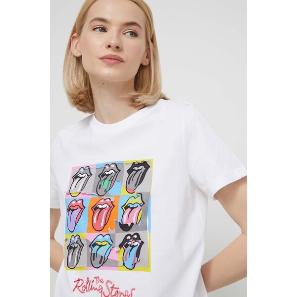 Desigual t-shirt bawełniany x The Rolling Stones 24SWTK49