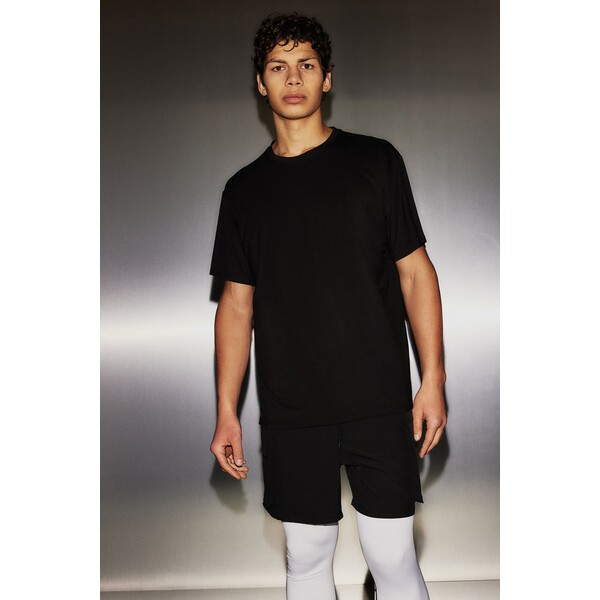 H&M Sportowy T-shirt DryMove™ Loose Fit - - ON 1207888002 Czarny