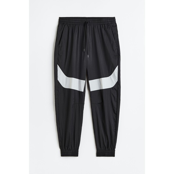 H&M Wodoodporne spodnie sportowe - - ON 1119353001 Czarny/Jasnoszary