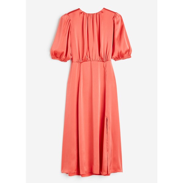 H&M Marszczona sukienka - 1142093002 Koralowy