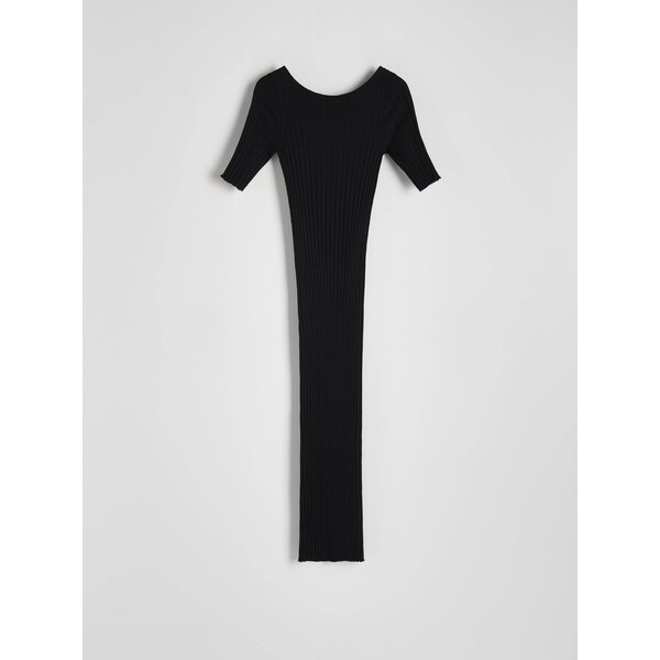 Reserved Prążkowana sukienka midi ZT040-99X