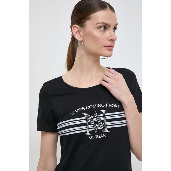 Morgan t-shirt DONNA.NOIR/.SILVER