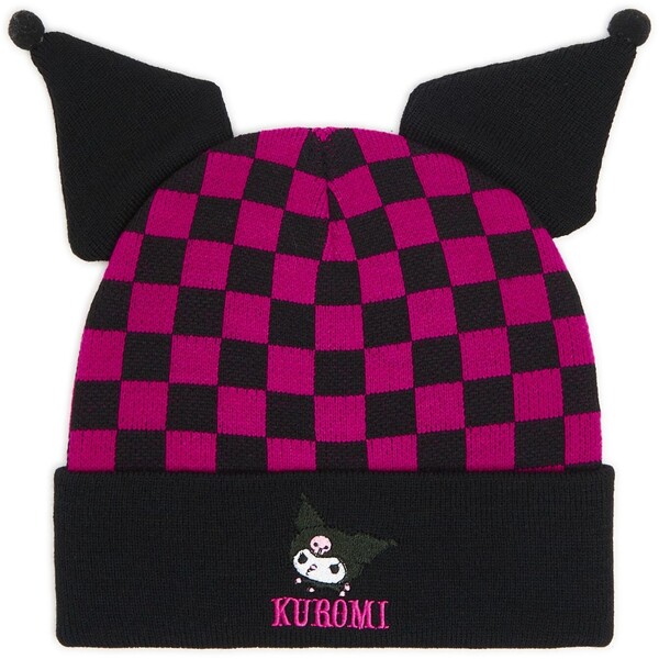 Cropp Czarno-różowa czapka z uszami Kuromi 8834V-99X