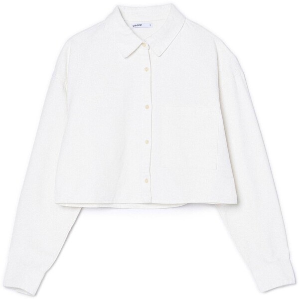 Cropp Krótka biała koszula 0507Z-01X