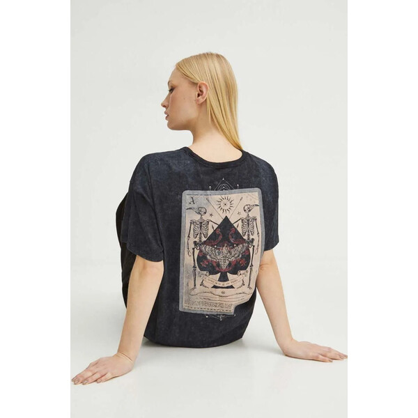 Medicine T-shirt bawełniany damski z kolekcji Love Alchemy kolor szary