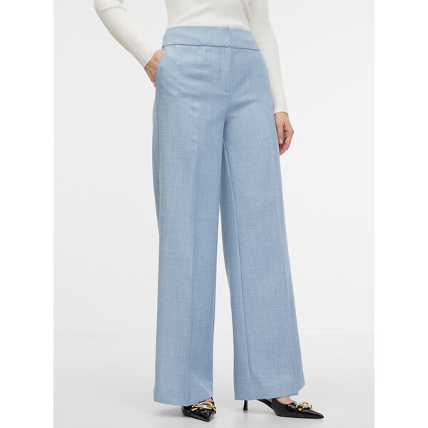 Orsay Jasnoniebieskie damskie spodnie z szerokimi nogawkami 1000533X4010