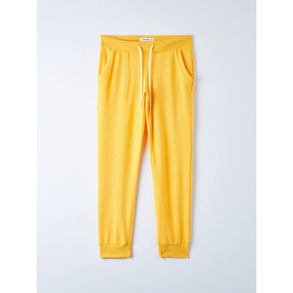 Terranova Cienkie spodnie dresowe gładkie Żółty melanż SAB0052549001S413