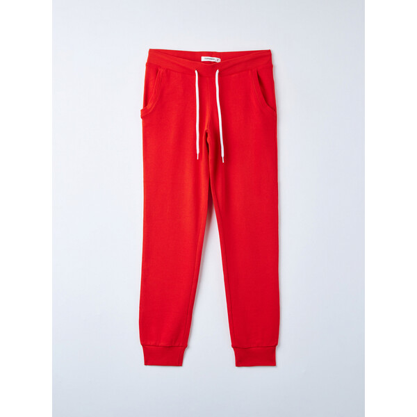 Terranova Cienkie spodnie dresowe gładkie Czerwony SAB0052549001S130