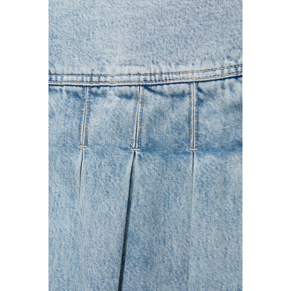 Pull&Bear Denimowa spódnica mini z zakładkami 3395/335