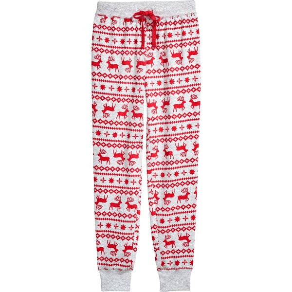 H&M Spodnie piżamowe - Normalna talia - Długość do kostki - -ONA 0536139088 Jasnoszary/Wzór