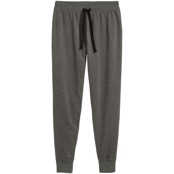 H&M Spodnie piżamowe - Normalna talia - Długość do kostki - -ONA 0536139088 Ciemnoszary melanż