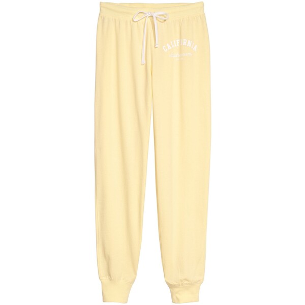 H&M Spodnie piżamowe - Normalna talia - Długość do kostki - -ONA 0536139088 Jasnożółty/California