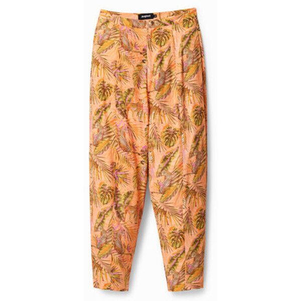 Desigual Spodnie w kolorze mango z motywem safari 22SWPW243146
