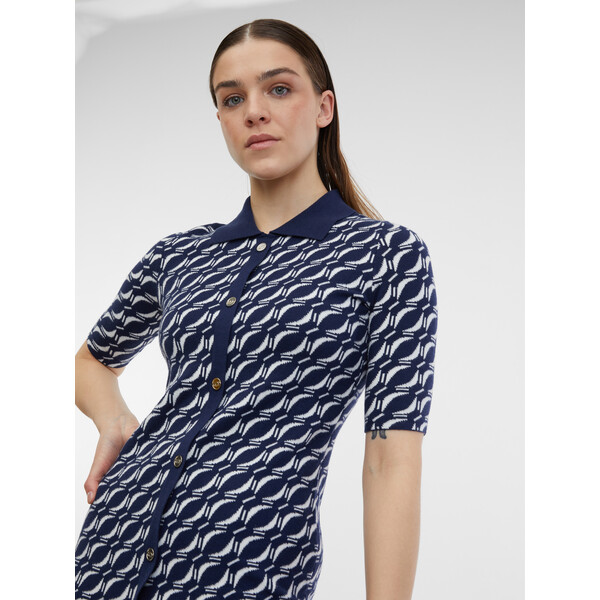 Orsay Ciemnoniebieska damska sweterkowa sukienka 1000315029000