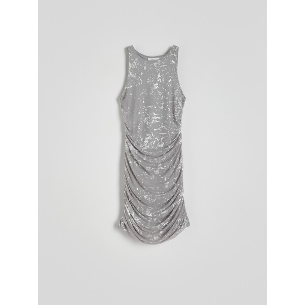 Reserved Sukienka z metalicznym efektem 9659Q-SLV