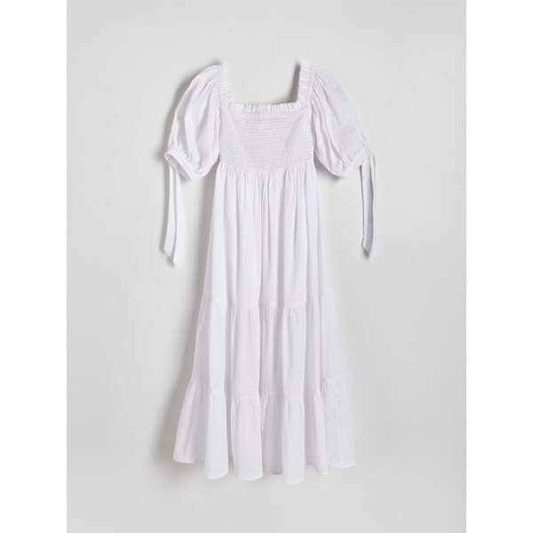 Reserved Sukienka z bawełny plumeti 437AE-00X