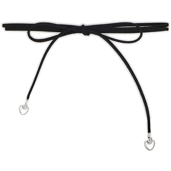 Cropp Czarny naszyjnik choker z serduszkami 1922Z-99X