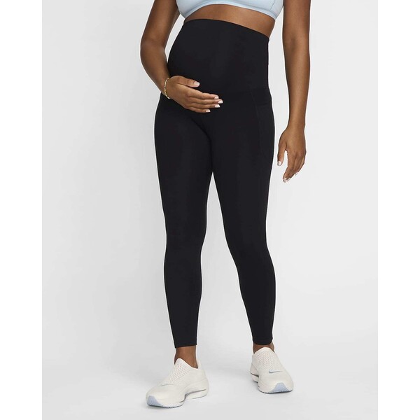 Damskie ciążowe legginsy 7/8 z wysokim stanem i kieszeniami Nike (M) One FN4288-010