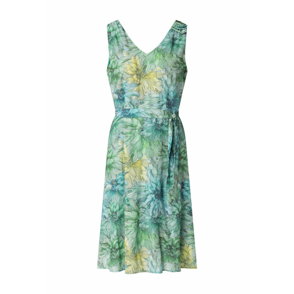 Quiosque Zielona sukienka w kwiatowe wzory 4UF016916