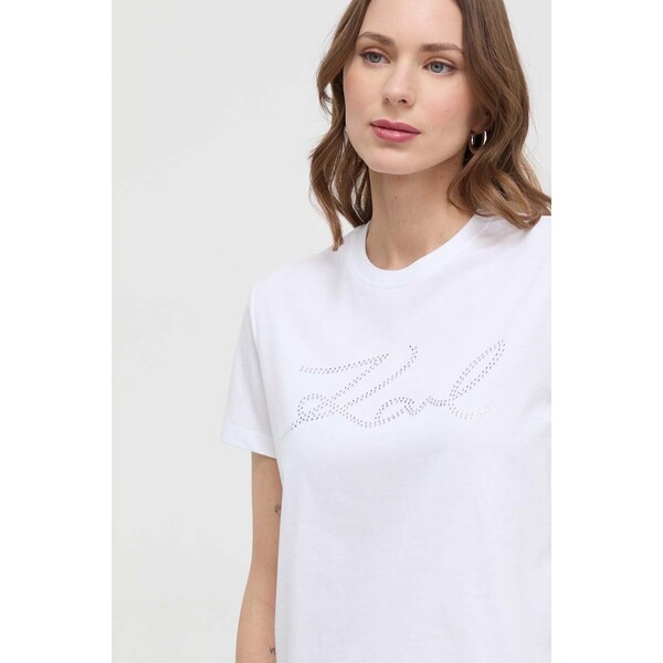 Karl Lagerfeld t-shirt bawełniany 241W1713