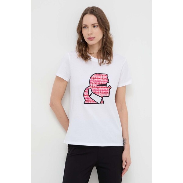 Karl Lagerfeld t-shirt bawełniany 241W1704