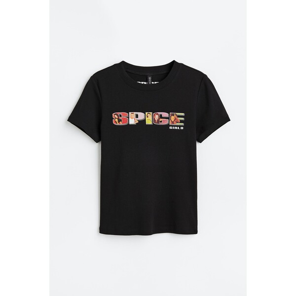 H&M T-shirt z nadrukiem - 1127643007 Czarny/Spice Girls