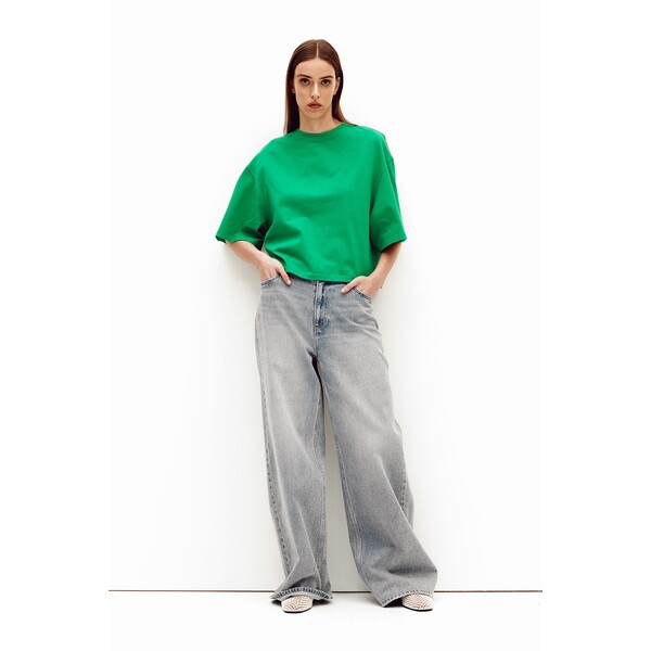 H&M T-shirt oversize - 1235068001 Zielony