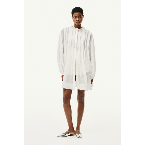 H&M Sukienka z ramii ze szczypankami - 1226845001 Biały