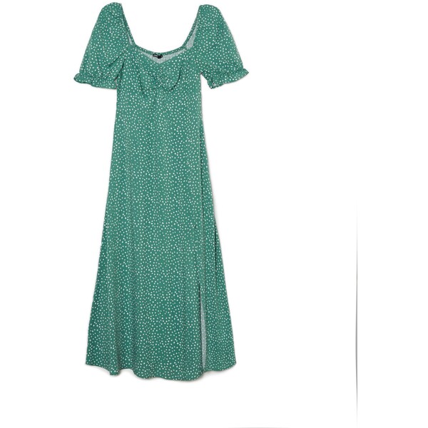 Cropp Zielona sukienka midi w stokrotki 1434S-56M