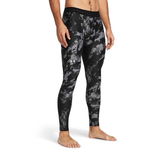 UNDER ARMOUR Męske legginsy treningowe Under Armour UA HG IsoChill Prtd Leggings - czarne