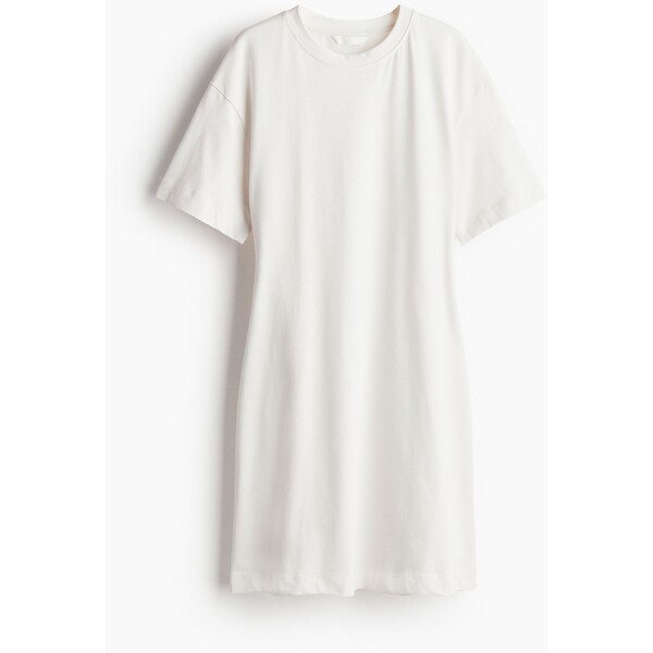 H&M Taliowana sukienka T-shirtowa - 1238254002 Biały