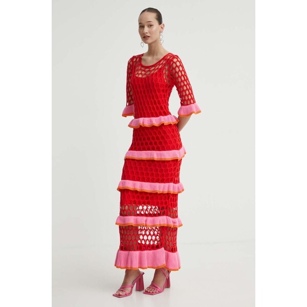 Never Fully Dressed sukienka bawełniana NFDDR347.Red