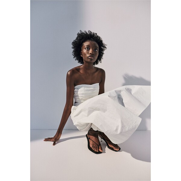 H&M Kloszowa spódnica nylonowa - 1235991001 Biały