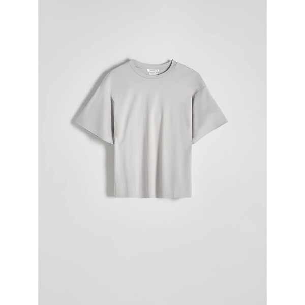 Reserved T-shirt oversize z merceryzowanej bawełny ZS401-09X