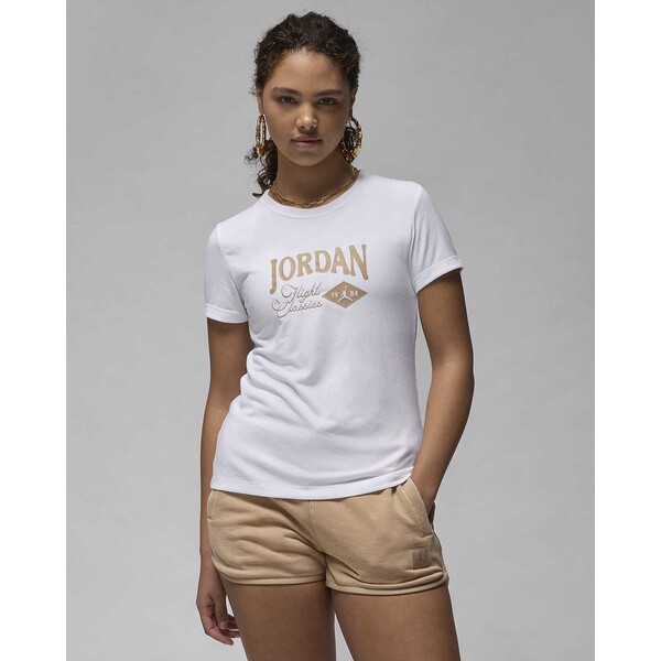 Nike T-shirt damski o dopasowanym kroju z nadrukiem Jordan FN5723-100