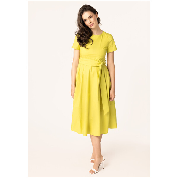 Quiosque Elegancka limonkowa sukienka 4UC022900