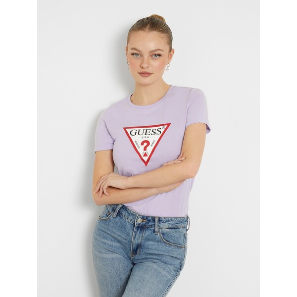 GUESS T-shirt z trójkątnym logo W1YI1BI3Z14-G472