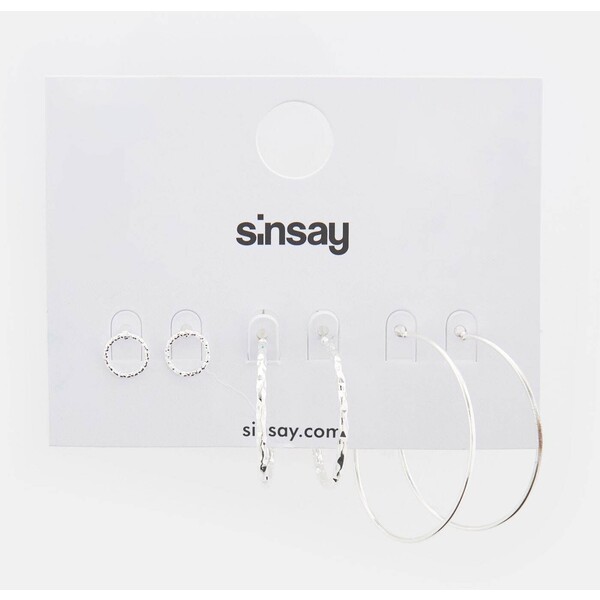 Sinsay Kolczyki 3 pack 6203Z-SLV