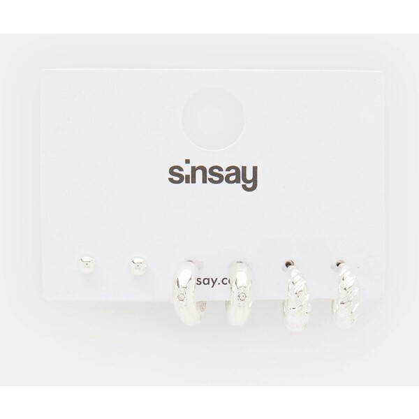 Sinsay Kolczyki 3 pack 6202Z-SLV