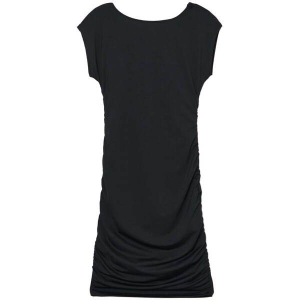 Cropp Czarna sukienka mini z marszczeniami po bokach 9250Y-99X