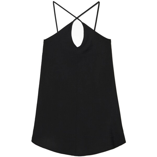 Cropp Czarna zwiewna sukienka mini 9281Y-99X