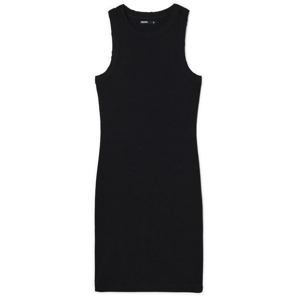 Cropp Czarna prążkowana sukienka mini 0273Z-99X