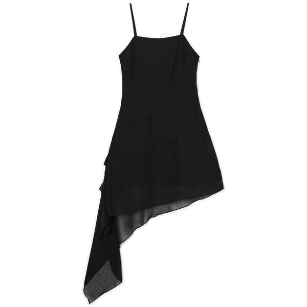 Cropp Czarna szyfonowa sukienka mini 9278Y-99X