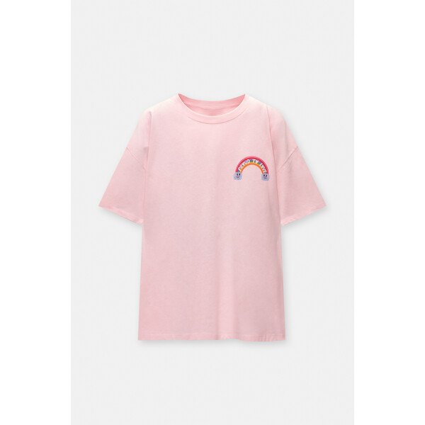 Pull&Bear Różowa koszula Proud to Love 7248/256