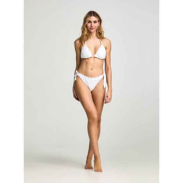 Terranova Brazylijskie bikini z haftem angielskim Biały optyczny SAC0013604001S347